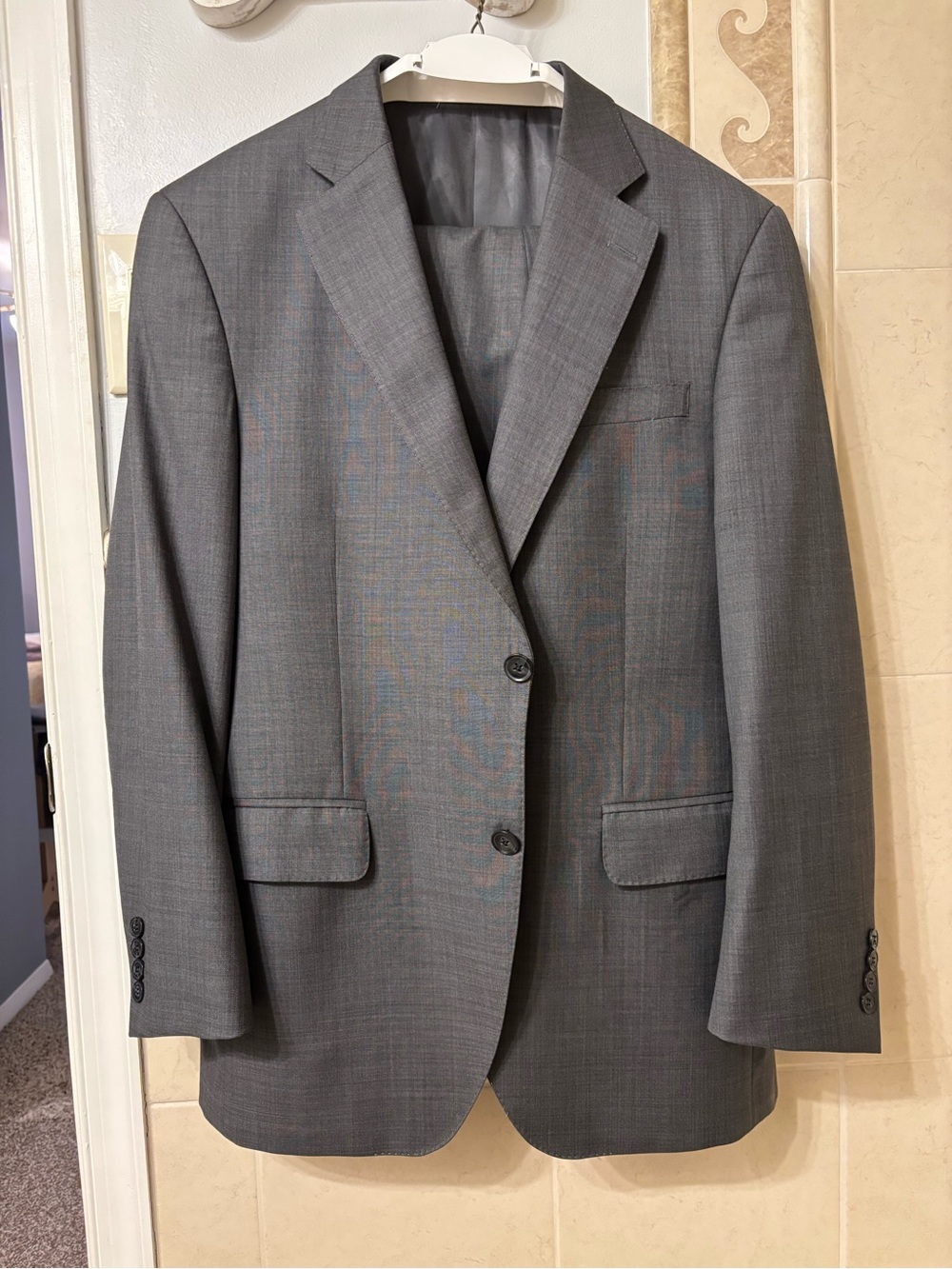 Peter Millar Men's Gray Two-Button Suit Jacket